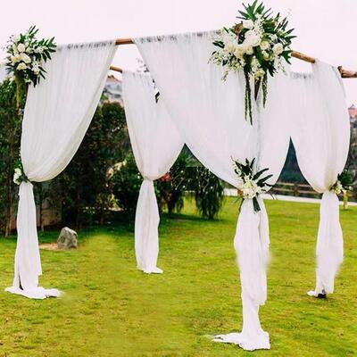 White Mesh Wedding Arch Wedding Proposal National Style