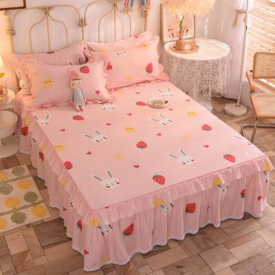 # Cotton lace small lace single bed skirt bedspread single