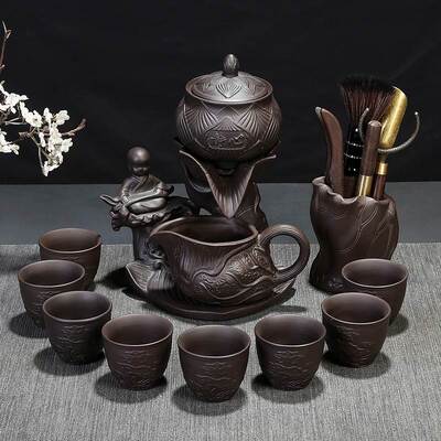 Lazy Kung Fu Tea Set Automatic Rotating Graphite Tea Maker