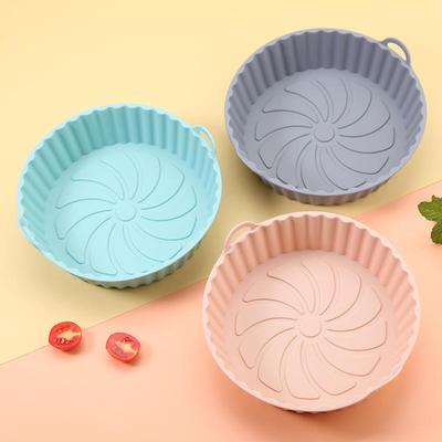 Air fryer round silicone baking tray Air fryer silicone pot