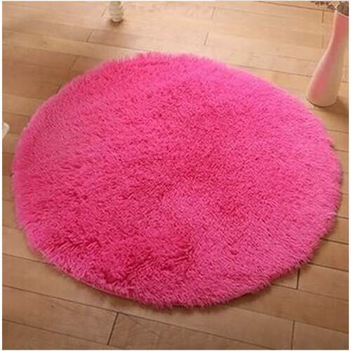 Simple Style Round Thickened Silk-wool Carpet Living Room