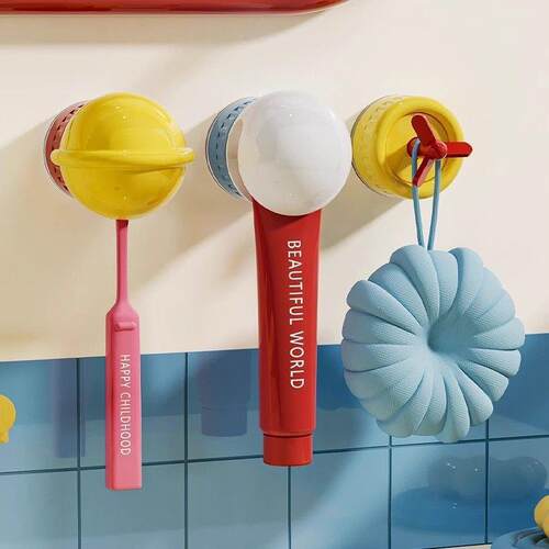 Toothbrush Rack Storage Rack Without Puhing Wall-Mounted