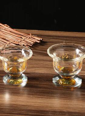 New style straight hair Temple citrine glass cup eight