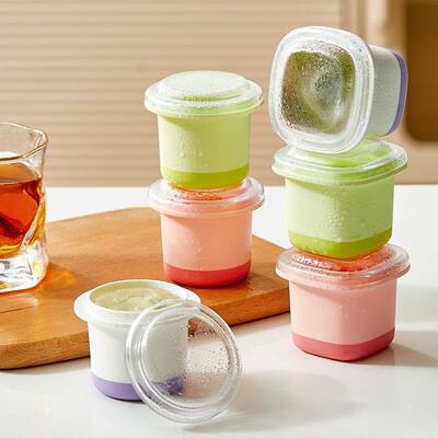 Large ice cube ice tray mold soft bottom ice tray grinding