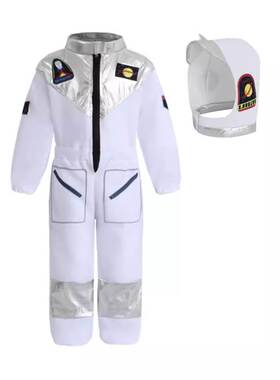 Kids Astronaut Costume White Space Suit jumpsuit Kids