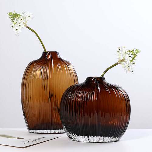 Nordic simple glass transparent vase home wholesale flowers