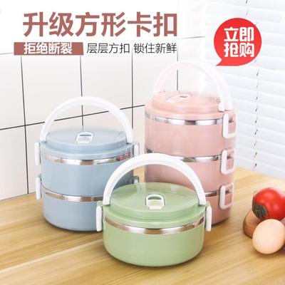 Stainless steel insulated lunch box student compartment