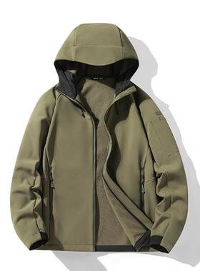 Outdoor soft shell jacket men's autumn and winter