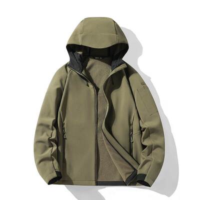 Outdoor soft shell jacket men's autumn and winter