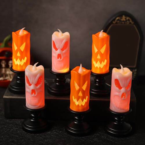 Halloween decoration pumpkin candle lamp LED electronic