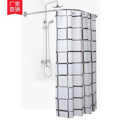 Stainless steel curved shower curtain rod non-perforated