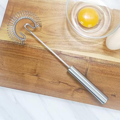 Stainless Steel Manual Spring Egg Beater Handheld Egg