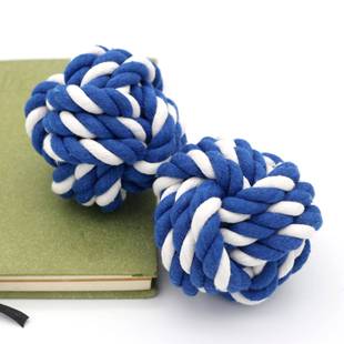 Pet Cotton Rope Ball Toy Dog Bite Toy Ball Cotton Rope