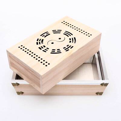 Spot solid wood smokeless moxibustion box moxibustion box