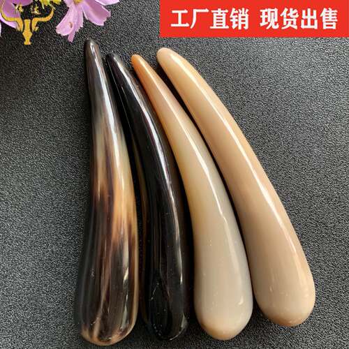 White yak horn massage stick horn tip round head stick
