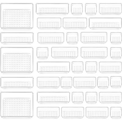 25PCs drawer storage box PET combination set bathroom