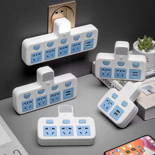 Conversion plug socket converter USB plug board multi-head