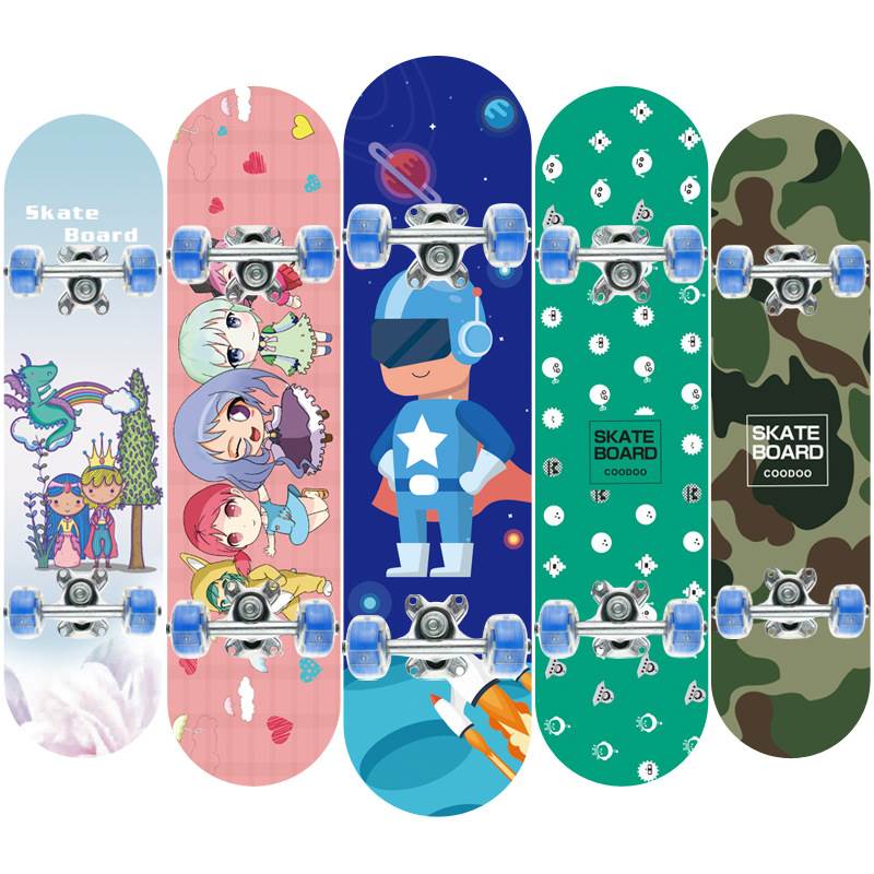 Factory Direct skateboard children's flash wheel four-wheel