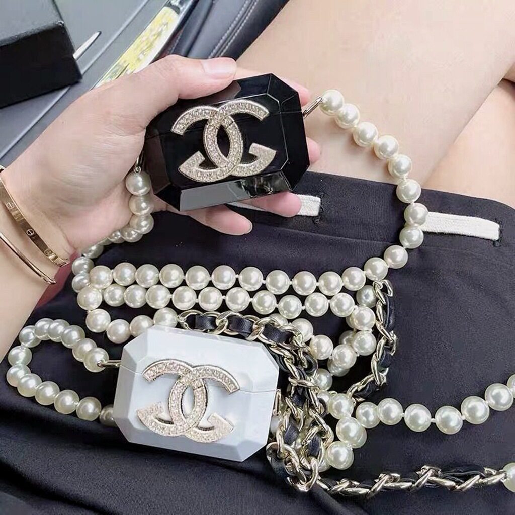 网红百搭珍珠迷你耳机包镶钻女包通用款女包