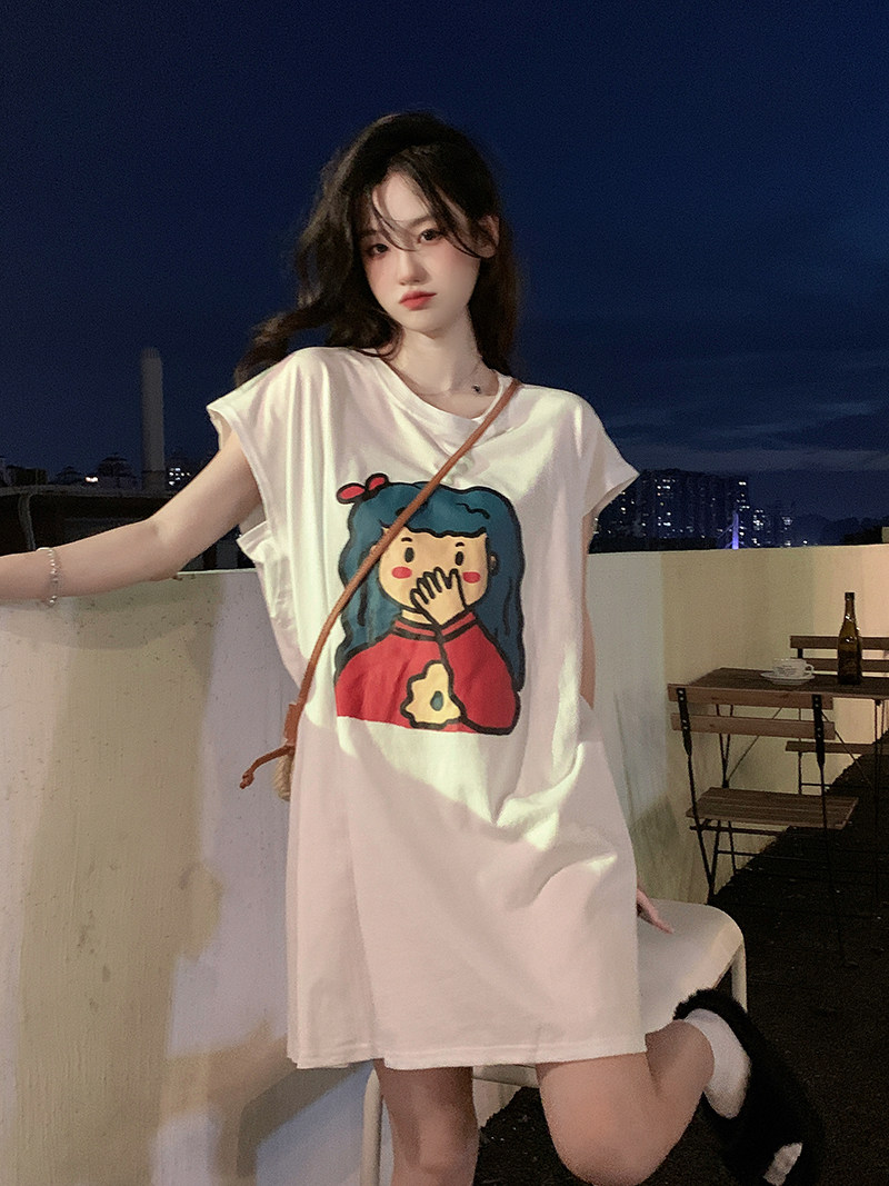 All three standards!  Original in our store!  Real shot and real price control 3!  Pure cotton casual slimming loose short-sleeved dress