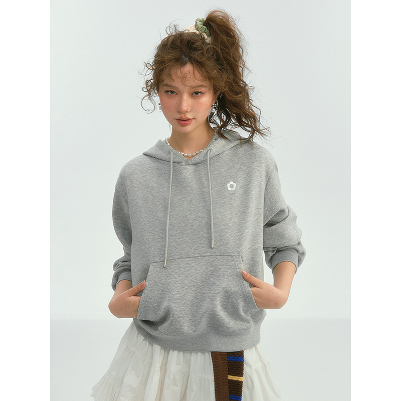 【现货}】SOMESOWE 撞色碎花连帽卫衣