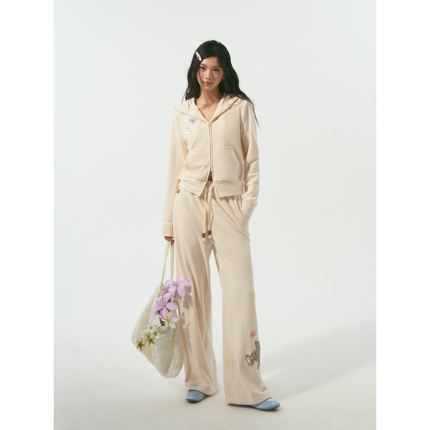 SOMESOWE 晚安小熊毛巾绣连帽卫衣/摇粒绒卫裤,女装/女士精品,时尚套装,淘宝优惠券,粉丝福利购,淘宝优惠卷