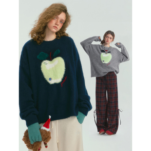 【现货】SOMESOWE 趣味苹果云感毛衣