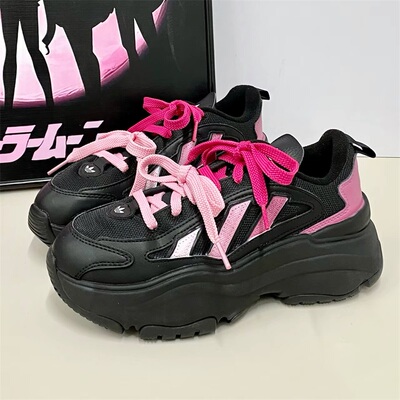 粉墨绮梦增高厚底运动女老爹鞋