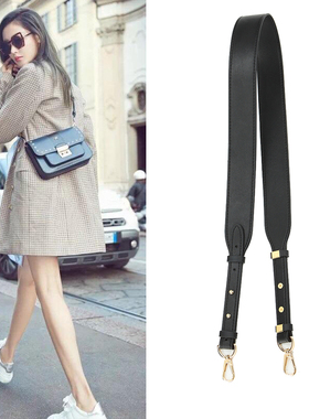 百搭真皮包带配件牛皮宽肩带单肩斜挎可调节减压可配MK女包带子