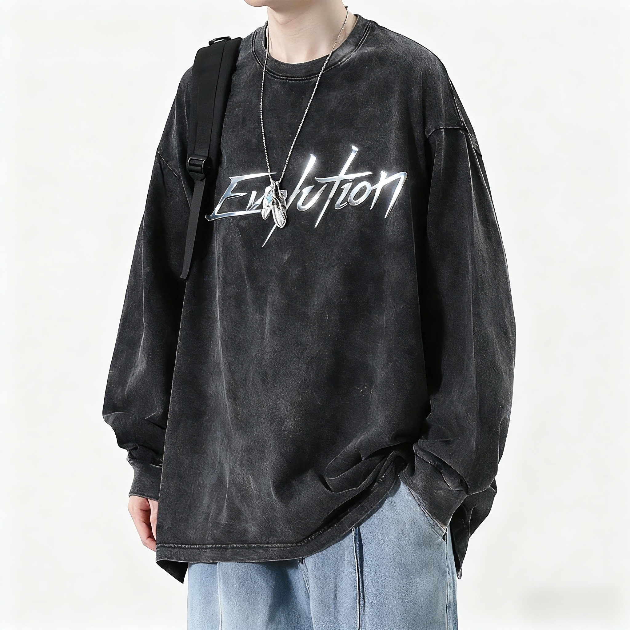 现货-谢霆锋演唱会同款衣服男女纯棉反光长袖T恤周边粉丝应援上衣