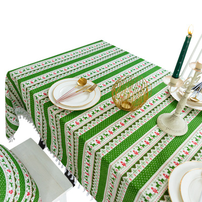 New Christmas tablecloth and dining tablecloth圣诞桌布装饰