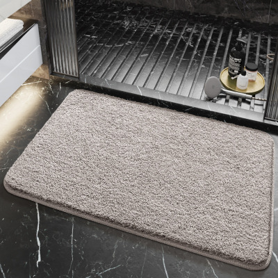 Solid color bathroom floor mat, absorbent and non slip pad