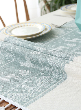 Nordic style fabric tablecloth and table cloth for Christmas