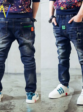 Boys Jeans Denim Pants For Kids Children Trouss