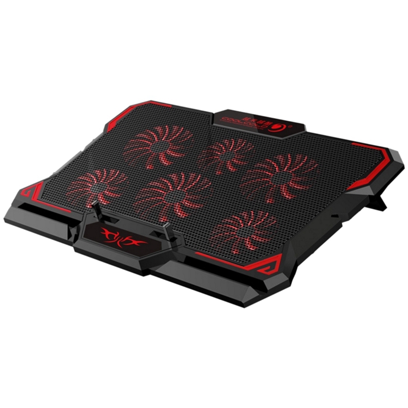 Gaming Laptop Cooler 6Fan Led Usb Notebook Cooling Pad