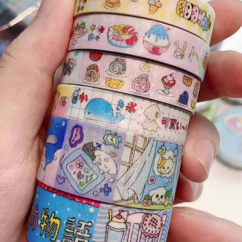 哇卡和纸胶带卷古早梦核拉丝闪膜
