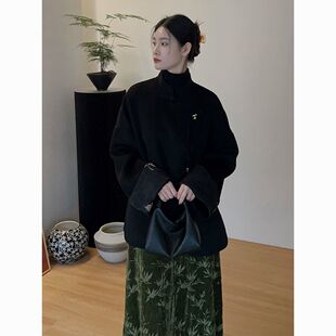 新中式高级短款感小众复古小香风国风冬季半身裙秋冬两件套装裙