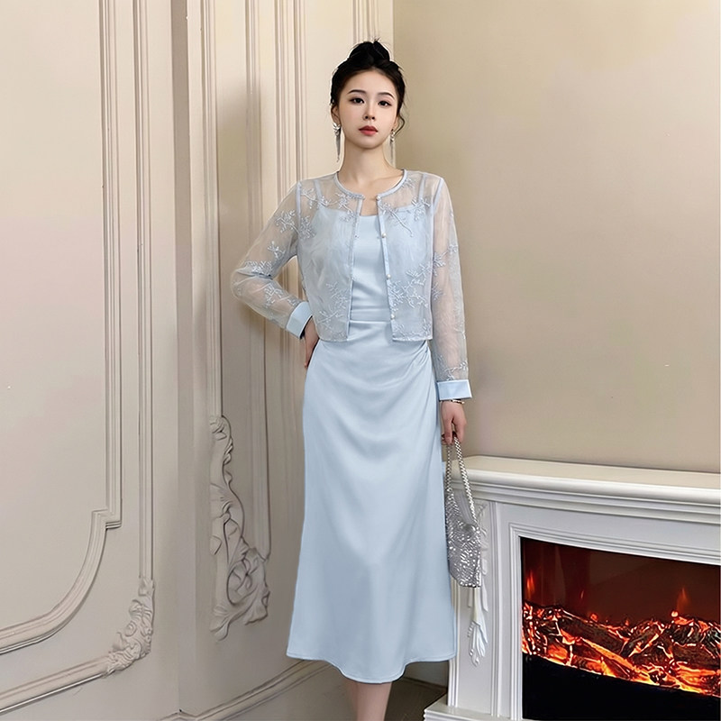 【两件套】夏季中国风高级感仙女气质显瘦时尚百搭开衫套装D7690
