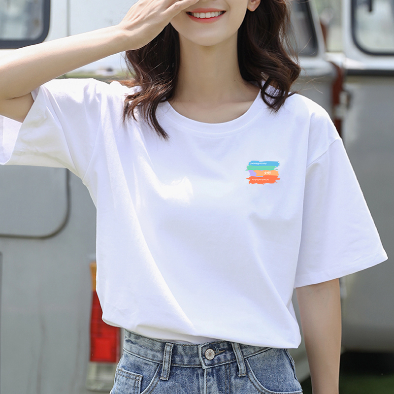 短袖t恤女装2025年夏季新款设计感宽松休闲时尚上衣ins潮E6