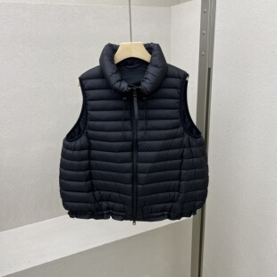 2026冬季新款立领抽绳排骨羽绒服马甲女轻薄保暖95白鸭绒背心外套