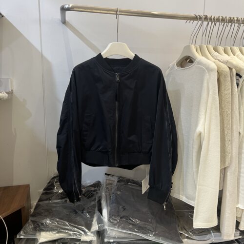 短款立领棒球服飞行员夹克外套女