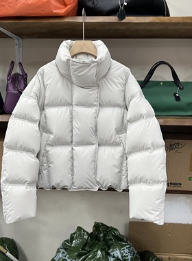 欧货25068时尚立领95白鸭绒面包服外套女加厚保暖小个子羽绒服潮