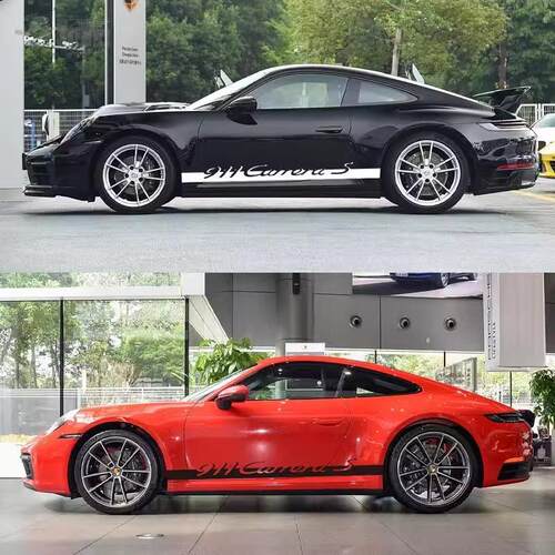 适用于保时捷911车贴拉花 Carrera targa tubroS改装侧裙装饰贴纸