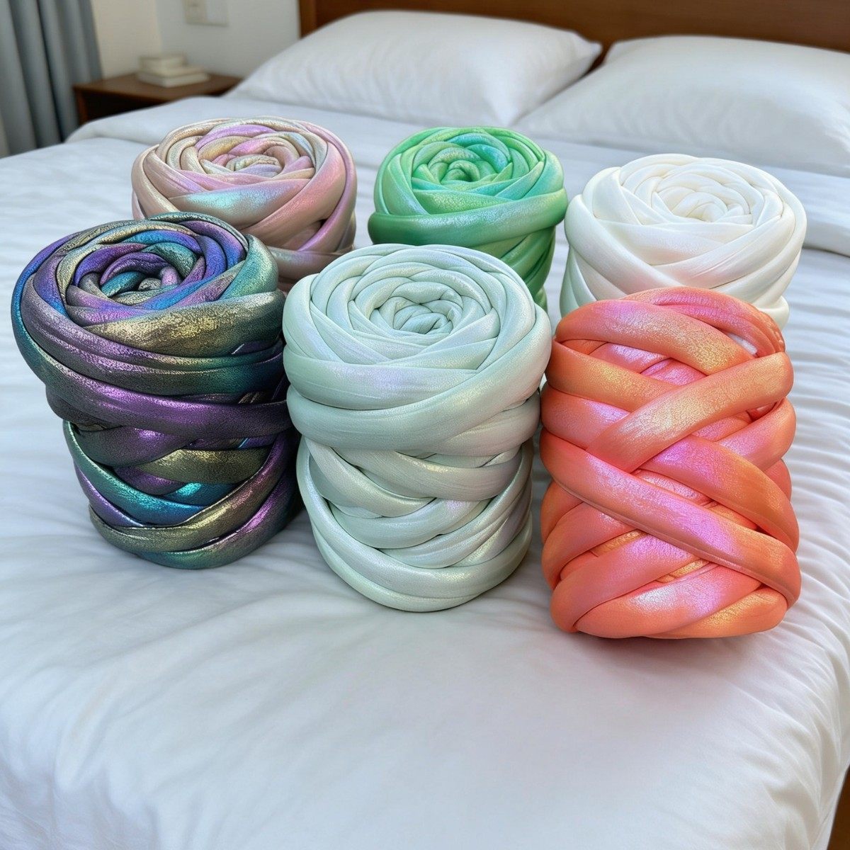 2.5cm粗裂变仿皮DIY灌芯纱冰岛线彩色印花布条线编织抱枕毯子线,居家布艺,绳子,淘宝优惠券,粉丝福利购,淘宝优惠卷