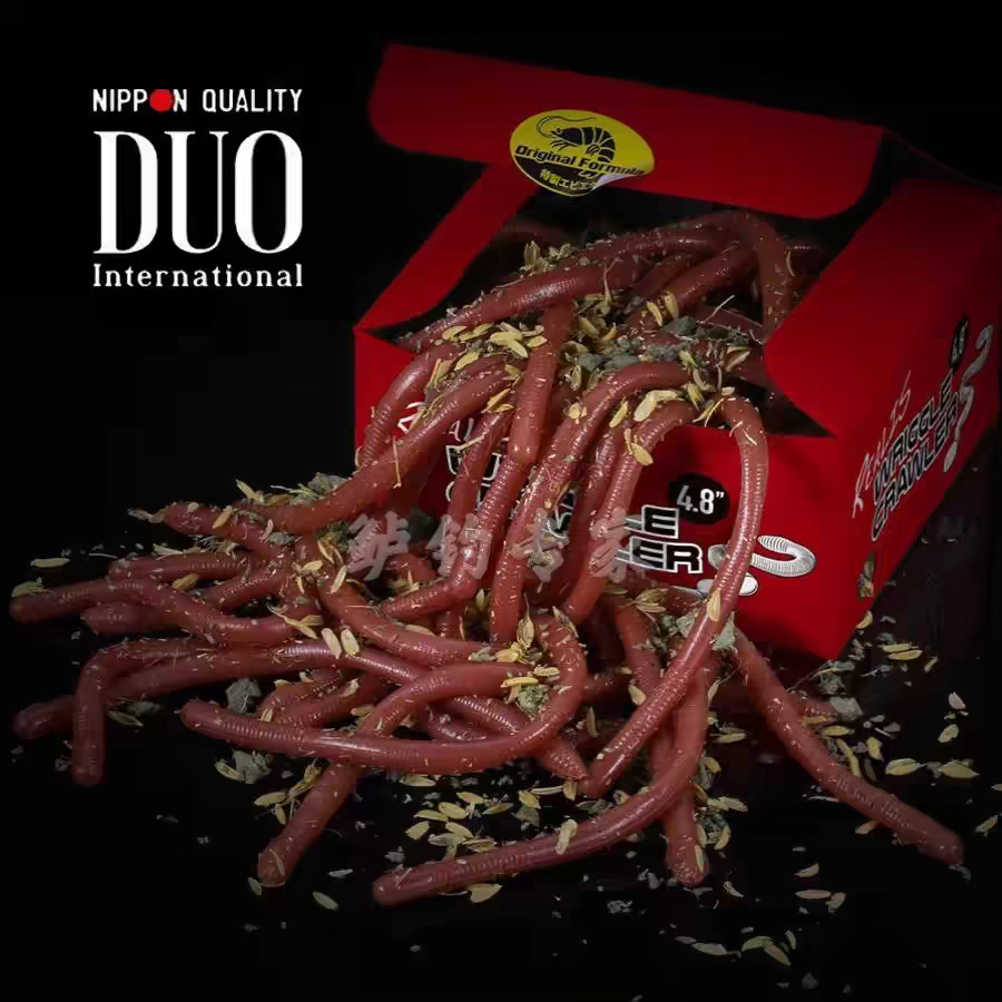 Duo日本面条虫无铅高比重倒钓钓组路亚软WRIGGLE CRAWLER无铅软饵