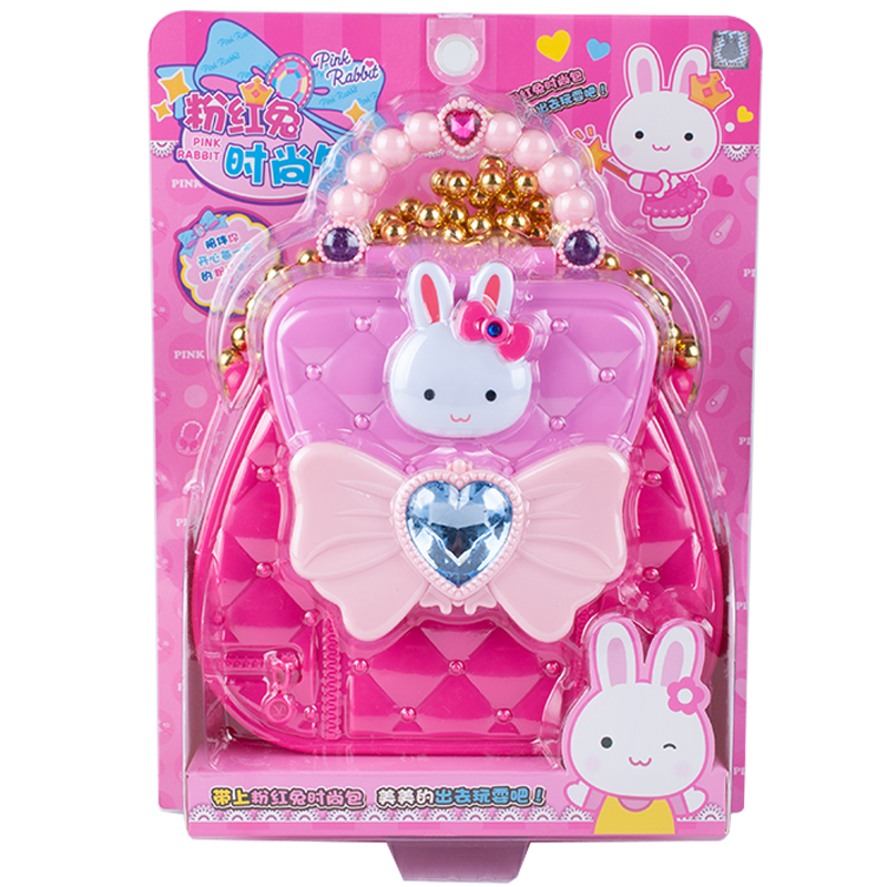 粉红兔儿童包包时尚手提包女孩斜跨包公主包单肩包女孩过家家玩具