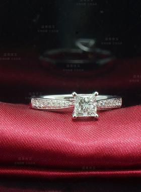 法国cherry kittys925银公主方订婚钻石女戒