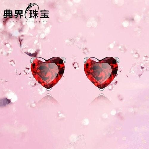 英国设计师topwhit925银心形女生耳钉耳饰银 耳环情人新款精致