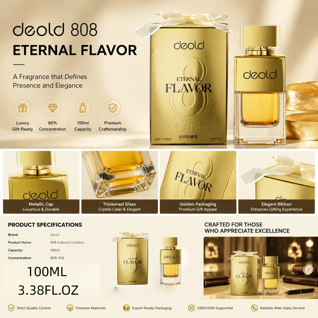 李佳琪推荐递欧永恒的味道香水100ml专供持久留香中东perfume
