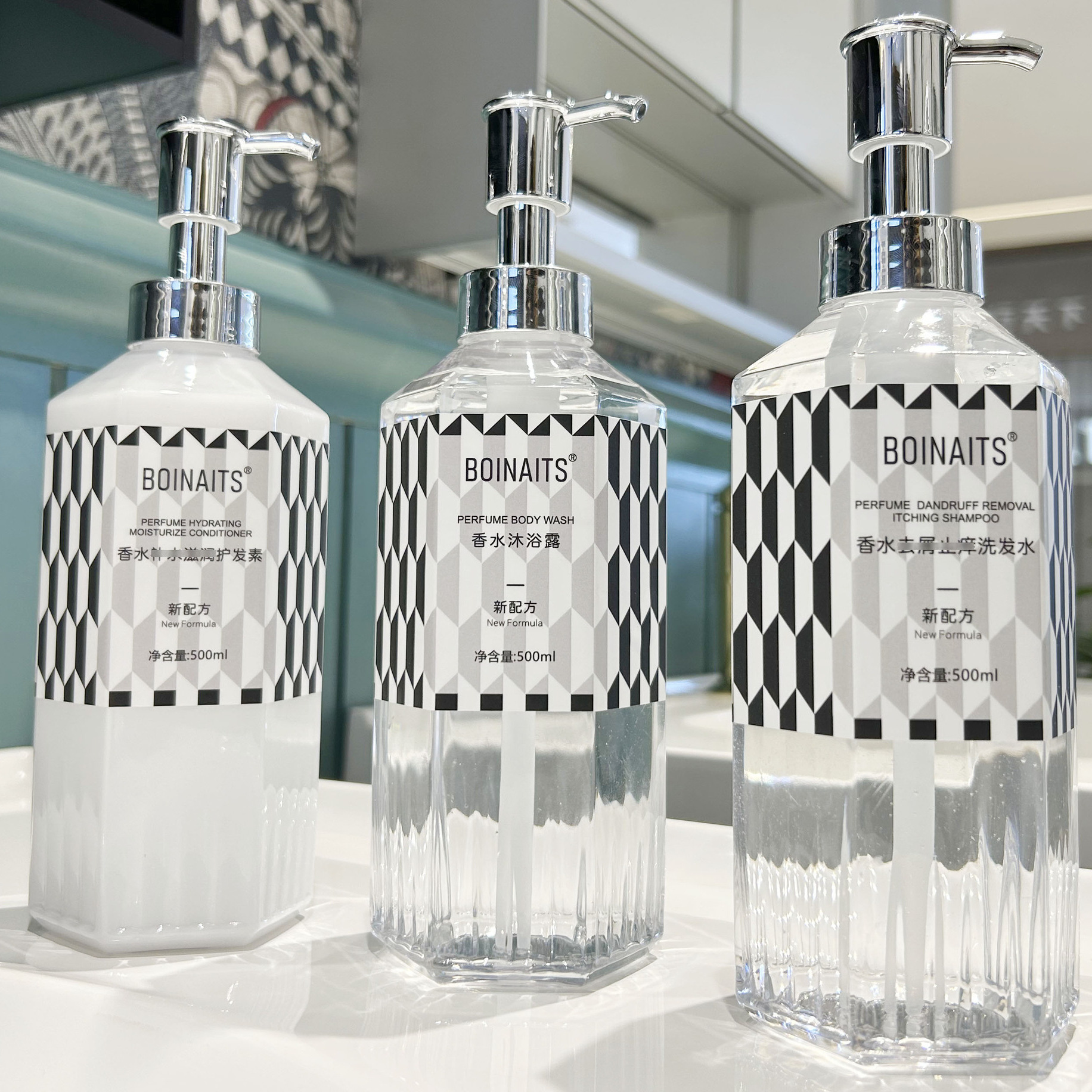 新款推荐boinaits香水洗发水沐浴露护发素套装酒店家庭装男女士